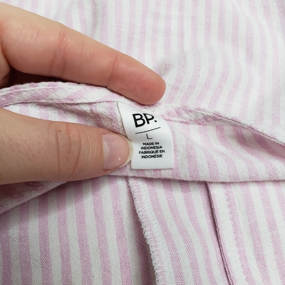 BP vertical stripe linen blend tank top - Picture 3 of 5